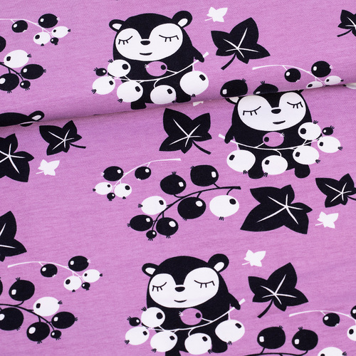 PaaPii Design, GOTS Organic Jersey, Myyry's Currants Lilac
