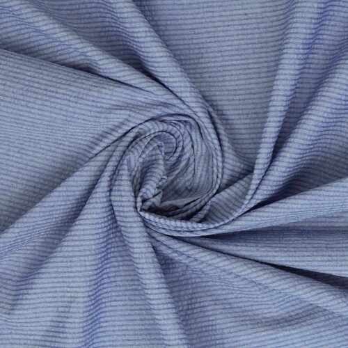 European Cotton Seersucker, Royal Blue