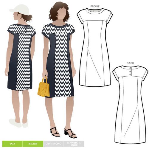 Style Arc Sewing Patterns, Twiggy Knit Dress 4-16