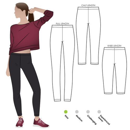 Style Arc Sewing Patterns, Laura Knit Leggings 4-16