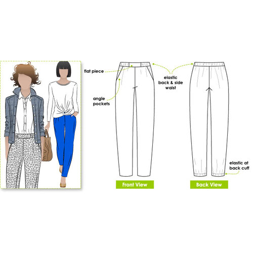 Style Arc Sewing Patterns, Lola Woven Pant 4-16