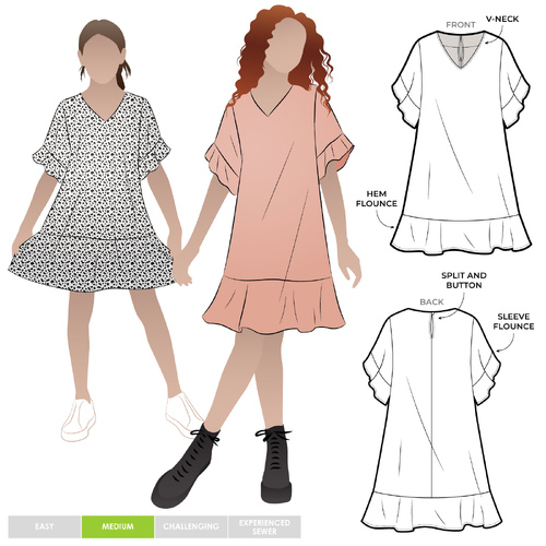 Style Arc Sewing Patterns, Pixie Woven Dress 10-22