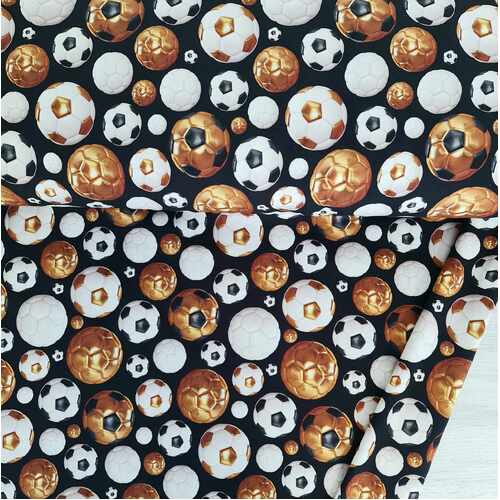 European Cotton Elastane Jersey, GOTS Organic, Golden Footballs