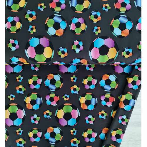 European Cotton Elastane Jersey, GOTS Organic, Colourful Footballs