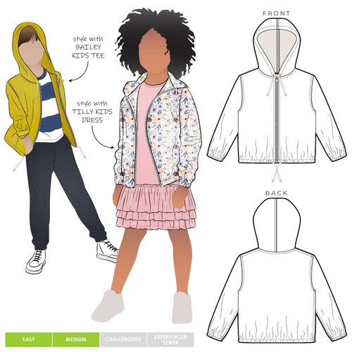 Style Arc Sewing Patterns, Alex Kids Jacket 2-8