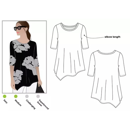 Style Arc Sewing Patterns, Kim Swing Top 10-22