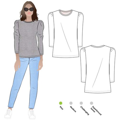 Style Arc Sewing Patterns, Emery Knit Top 10-22