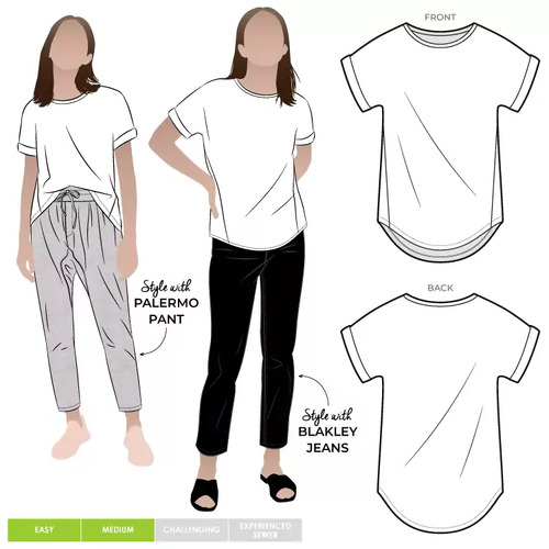 Style Arc Sewing Patterns, Teagan Knit Top 10-22