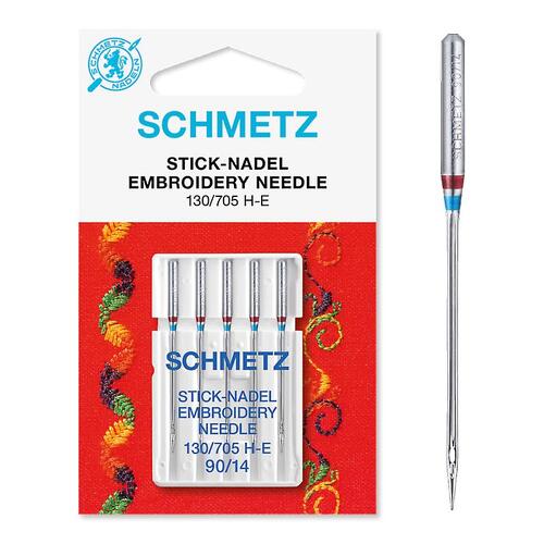 Schmetz Needles, Embroidery, 130/705 H-E, 90/14