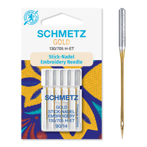 Schmetz Needles, Embroidery Gold, 130/705 H-ET, 75/11