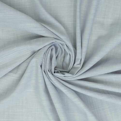 European Cottons, Oeko-Tex, Linen Look Chambray, Light Grey