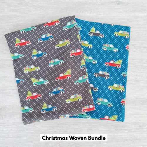 *2 PIECE BUNDLE* Benartex Fabrics, Heart & Home, Toy Trucks Dark Grey & Petrol