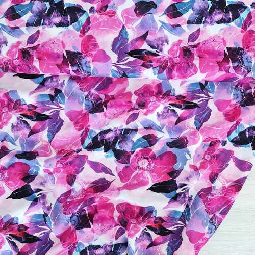 European Woven Viscose, Oeko-Tex, Floral Pink