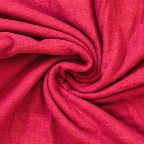 European 'Linen Look' Cotton Double Muslin, Oeko-Tex, Red