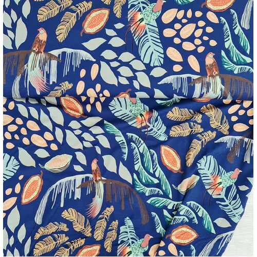 European Viscose Jersey Knit, Oeko-Tex, Bird of Paradise Blue