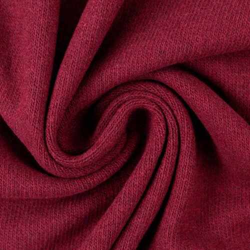 European Knitted Brushed Cotton, Mid Weight, Burgundy