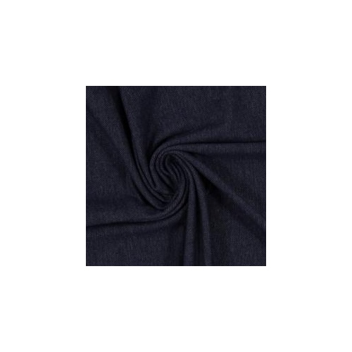 *REMNANT 2 PIECE* European Cotton Elastane Jersey Knit, Oeko-Tex, Denim Look, Dark Blue