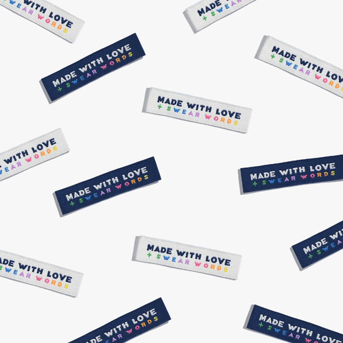 Kylie and the Machine, Woven Labels x 6, Made With Love + Swear Words