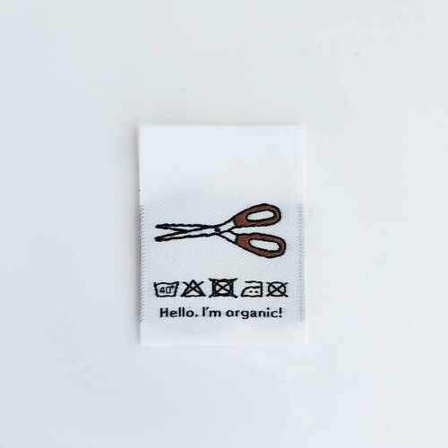 Woven Labels x 5, Organic Scissors