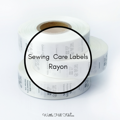 Woven Satin Sewing Care Labels, Rayon (Pack of 5)