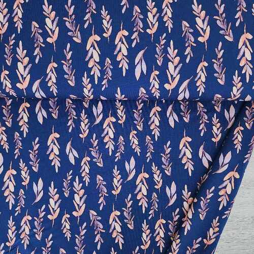 European Modal Blend Summer French Terry Knit, Foliage Blue