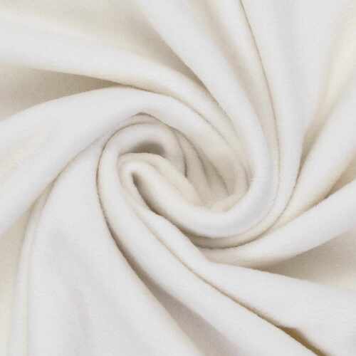 European Cotton Plush Polar Fleece, Cream