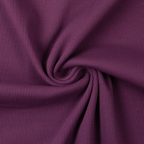 European Ribbing, Oeko-Tex, Fine Ribbed, Plum