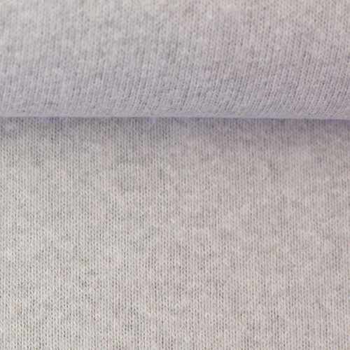 European Knitted Brushed Cotton, Winter Weight, Melange Silver