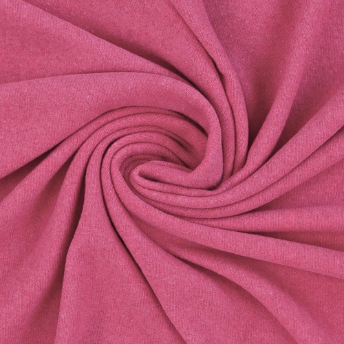 European Knitted Brushed Cotton, Winter Weight, Melange Rouge