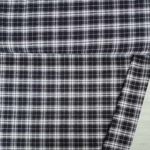 European Cotton Flannel, Plaid Black/White