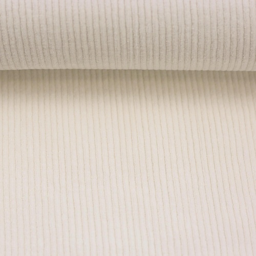 European Stretch Velour Corduroy Jersey, Cream