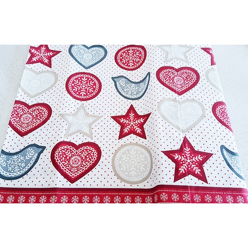 Makower UK, Xmas Scandi 4, Garland Panel 60cm